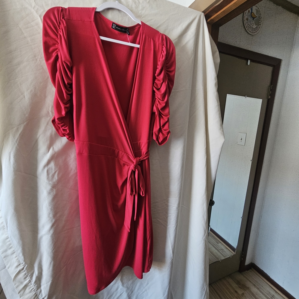 New York & Company Red Midi Dress
